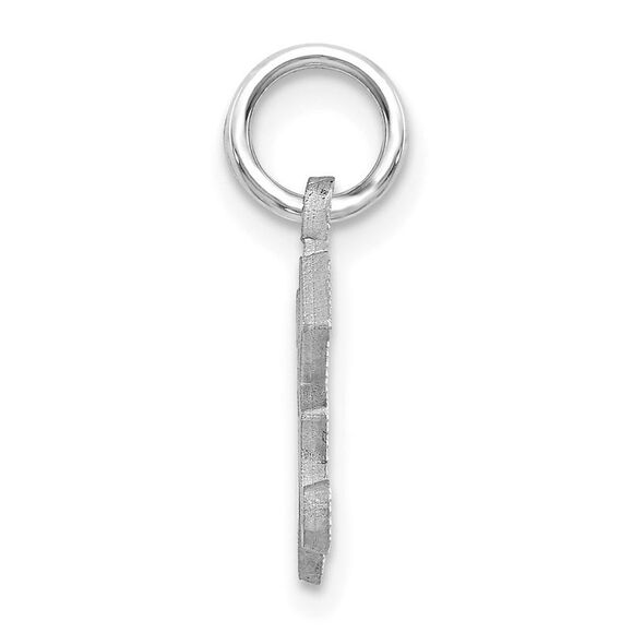 14k White Gold, Isabelle Collection, Mini Letter K Initial Charm - Picture 2 of 5